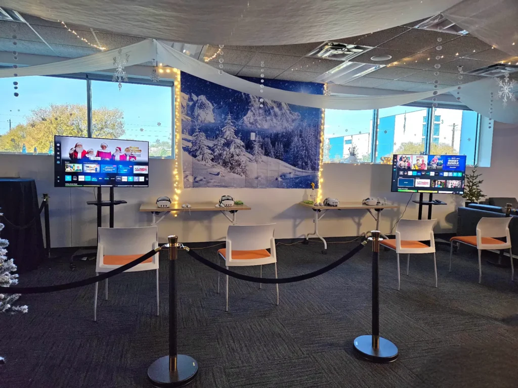 Indoor virtual reality video game party event in Metro Austin, Texas